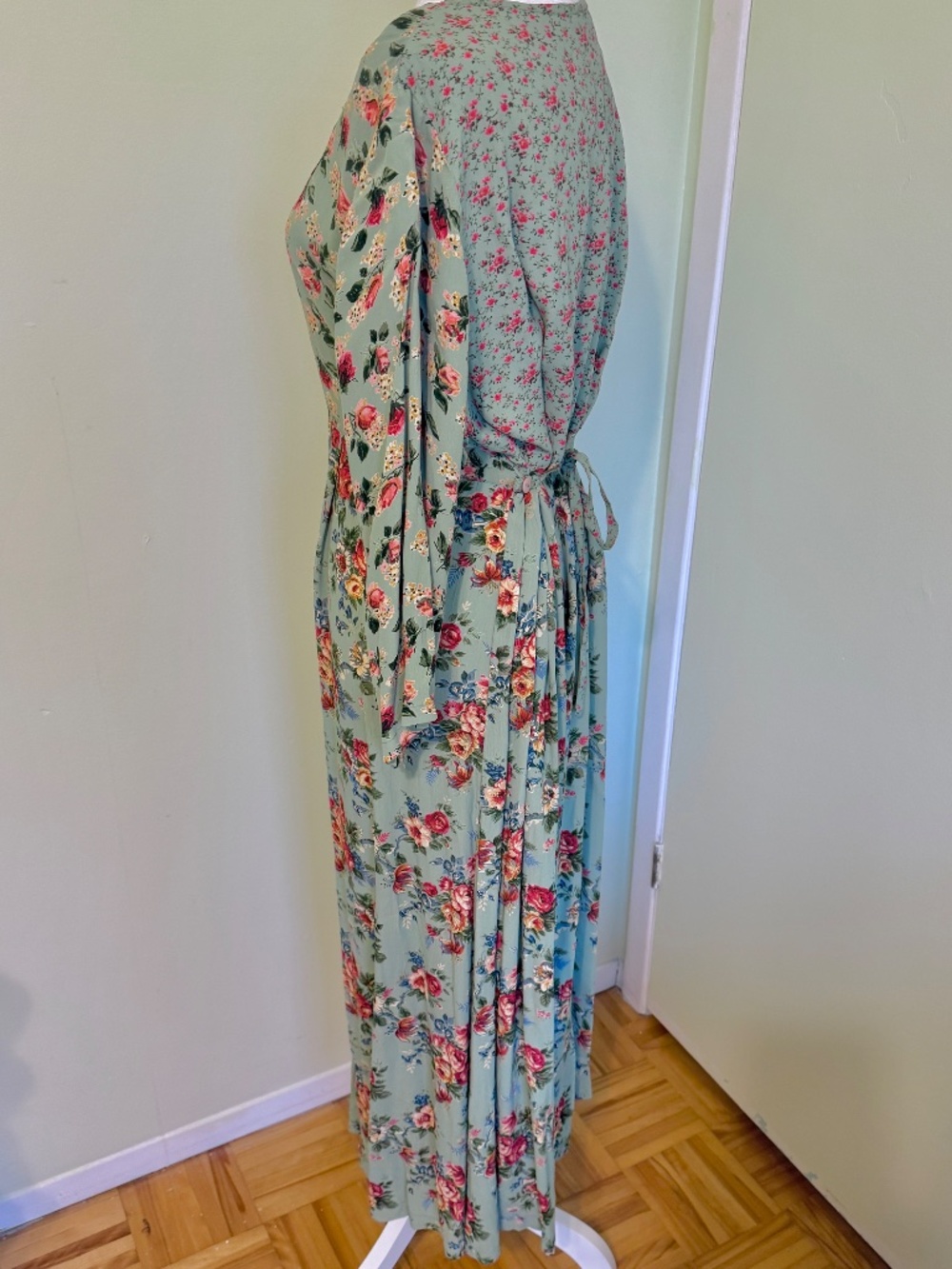 April Cornell Floral Green Dress Size L - Picture 2 of 6